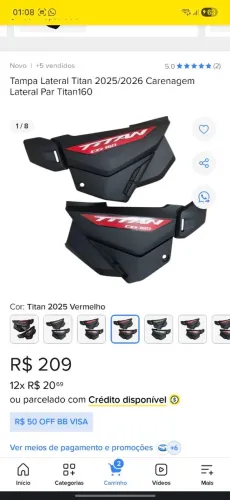 CARENAGEM TITAN 160