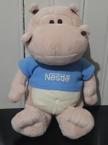 Boneco em Pelucia Promocional Filhotes Nestle Hipopotamo Galera Animal 2010