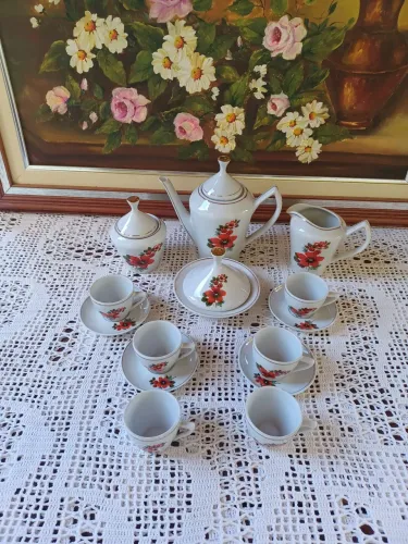 Jogo de café porcelana pozzani 