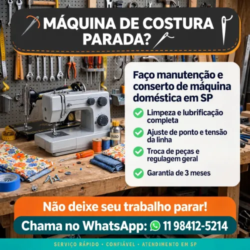 Manutenção em máquina de costura