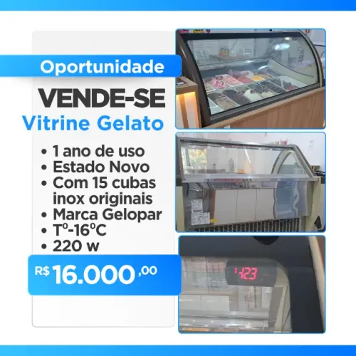 Vitrine Gelopar 1 ano de uso