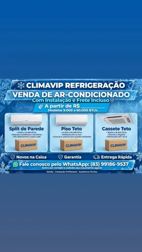Venda de ar condicionado novos com garantia e instalação incluso