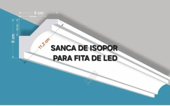 Sancas e molduras de isopor