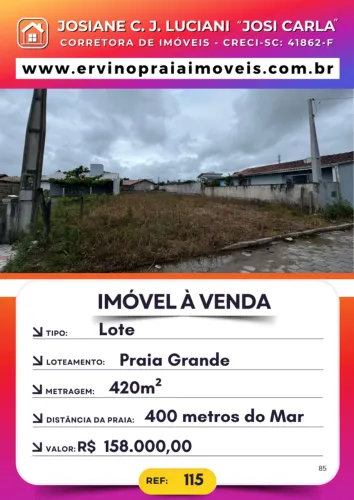 Lote para Venda em São Francisco do Sul, praia do Ervino
