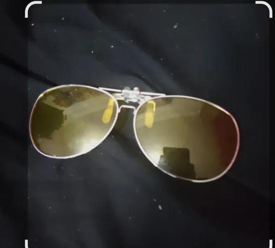Lentes Clip-On Aviador Amarela - Visão Noturna para Dirigir
