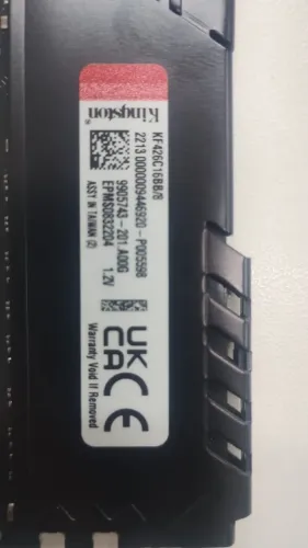Memória Kingston Fury Beast, 8GB, 2666MHz, DDR4 Desktop - KF426C16BB/8