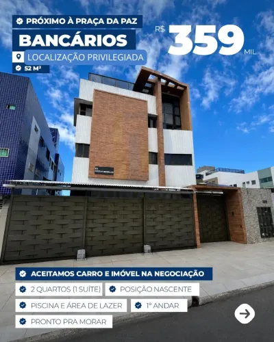 APARTAMENTO À VENDA NOS BANCÁRIOS CONFORTO, LAZER E LOCALIZAÇÃO PRIVILEGIADA!