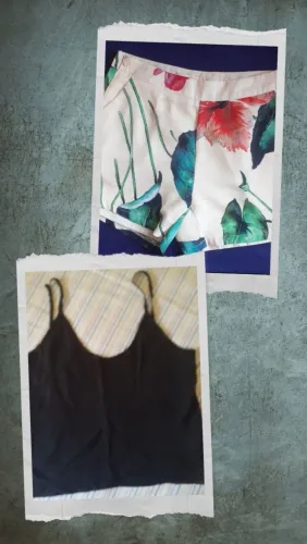 KIT: SHORT da  MERCATTO   + blusa em viscose.
