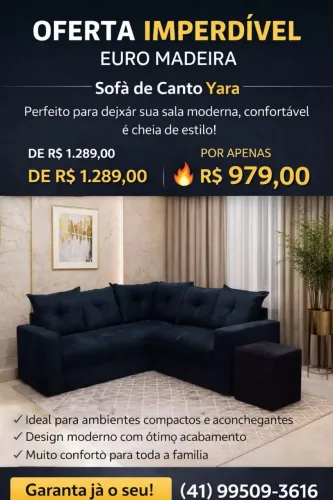 Sofá de Canto Yara - Novo