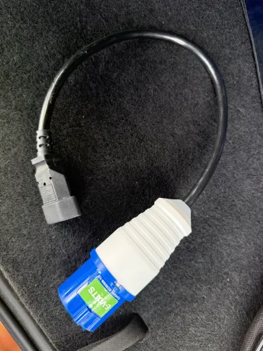 Adaptador carregador veicular tomada 16 amperes para fêmea 20 amperes compatível Volvo