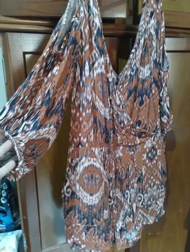 Macaquinho Shoulder estampado