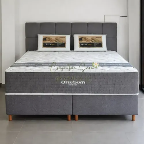 CAMA BOX QUEEN MOLAS ENSACADAS SUPERPOCKET DISPONÍVEL À PRONTA-ENTREGA 