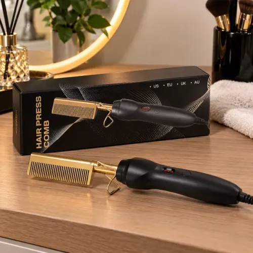 Pente Quente Elétrico Alisador e Modelador Cabelo e Barba Bivolt
