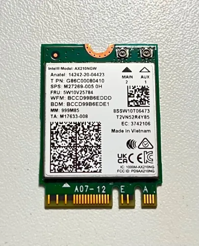 Placa Wifi 6e Intel com Bluetooth 5.3