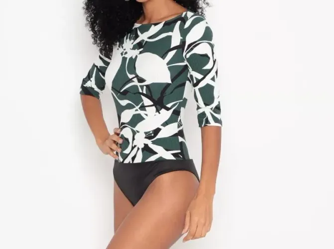 Body estampado com detalhes nas costas marca Forum