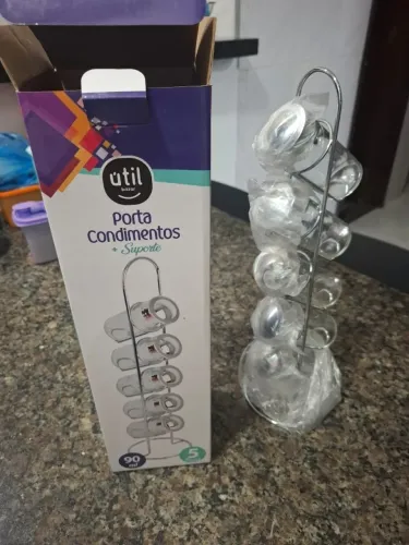 Porta condimentos com suporte - 5 peças