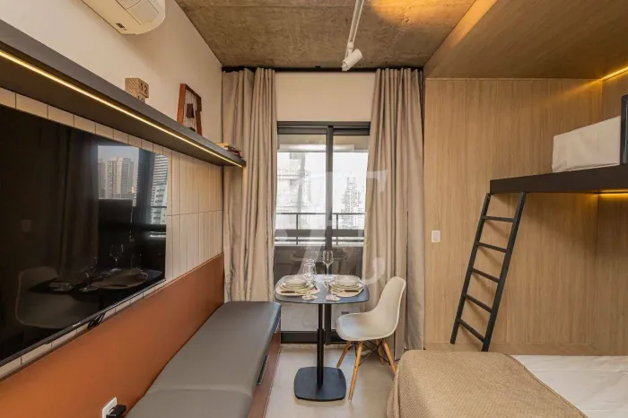 apartamento perdizes novo Studio totalmente mobiliado com 25m2 sem vaga vaga andar alto co