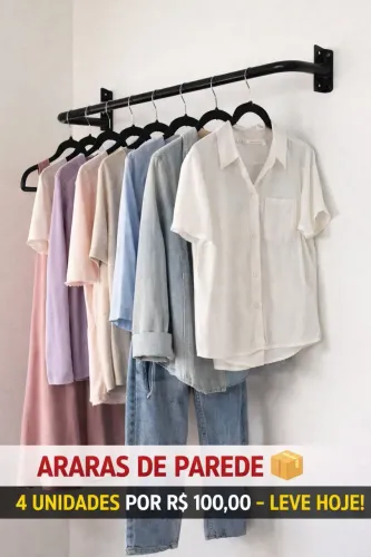 ARARA DE PAREDE PARA ROUPAS -  RESISTENTE - ÓTIMO PREÇO