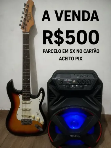 Guitarra Dolphin+Caixa de Som