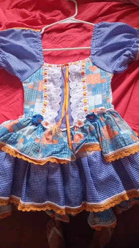Vestido de festa junina infantil