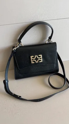 Bolsa Satchel Couro floater Preto Degalls?