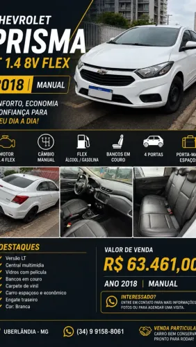 Chevrolet Prisma Sed. LT 1.4 8V Flexpower 4P 2018