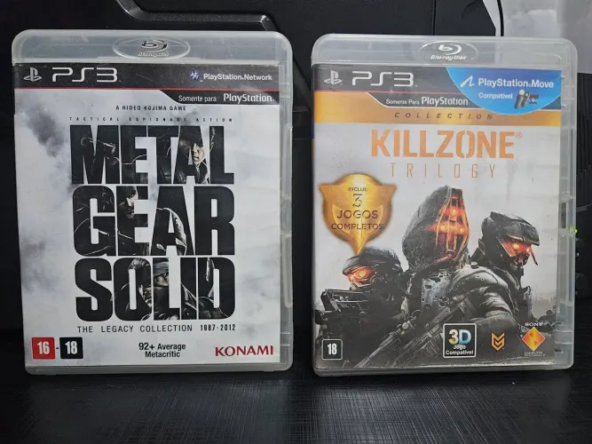 Metal Gear solid e Killzone trilogia ps3