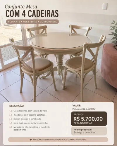 Mesa de jantar de luxo