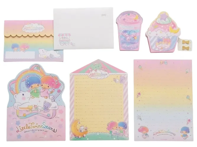 Kit Papel de Carta Sanrio Little Twins Importado 