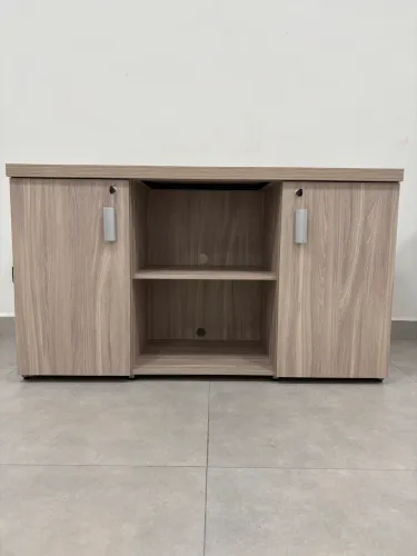 Armário Credenza Balcão Aparador Escritório 1,31 x 0,46 m Tampo 40 mm Marzo Prima