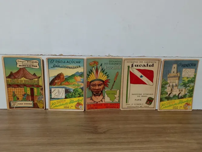 Card sabonete Eucalol estampas diversas diversos temas 9 cards