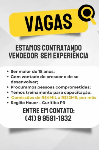 ESTAMOS CONTRATANDO - INÍCIO IMEDIATO ?