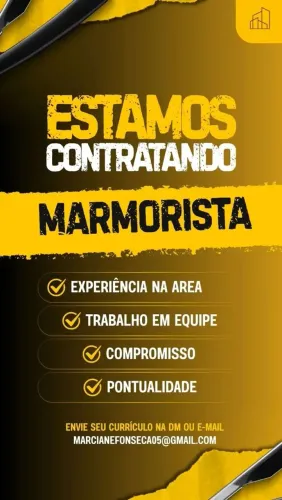 Estamos contratando marmorista 
