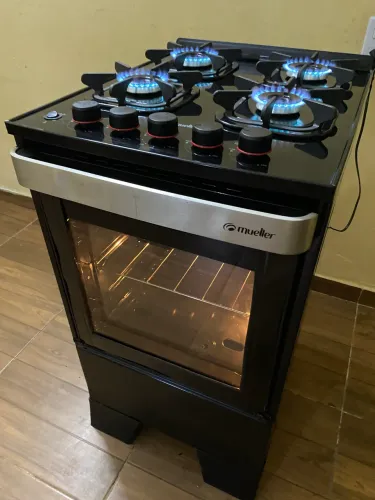 Fogão 4 bocas bancada de vidro