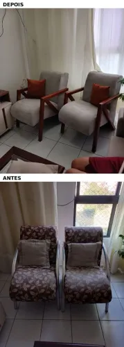 Reforma de sofa deixando novo novamente