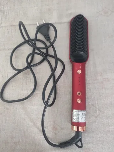 Escova alisadora de cabelo elétrica