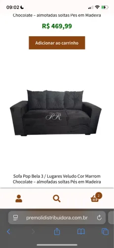 Sofá 3 lugares apenas 480,00 não percam essa promoção