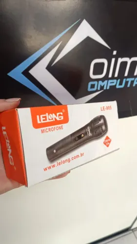 Microfone Profissional Le-905 -P10 De Mão Com Fio - Igrejas - Palestras - Karaoke- Entrega