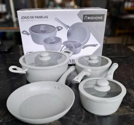 Panelas com Revestimento Cerâmico 4 peças