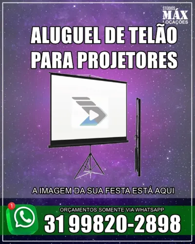Aluguel de Telão com tripé para projetores