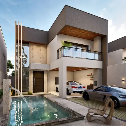Casa nova pra venda no Araçagi 4 quartos e suítes com piscina Lado Praia