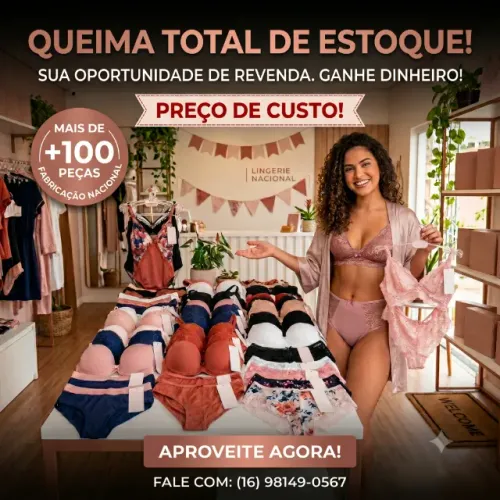 Mais de 100 peças - Lote de Lingeries para Revenda a Preço de Custo