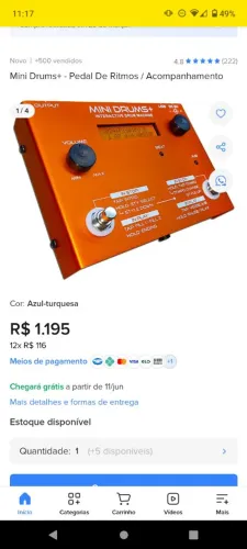 Drum Machine + Pedal de Footswitch