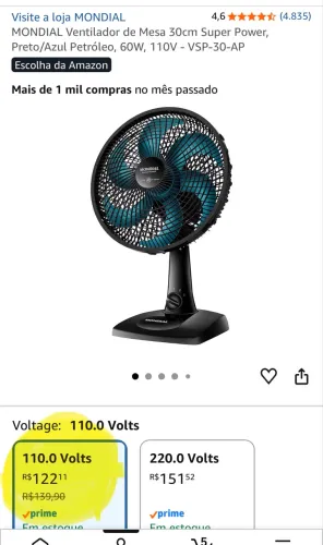 Ventilador LACRADO - Mondial