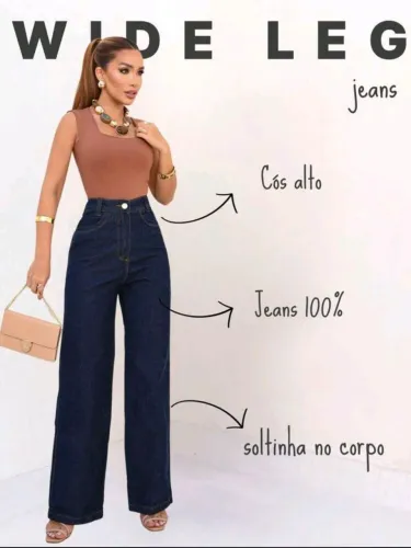 Calça jeans wid leg 34