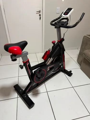 Bicicleta Spinning Mecânica New Speed Q50 Vermelha/Preta