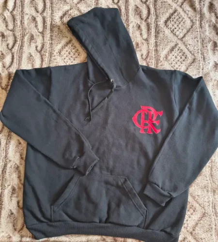 Blusa de frio moletom preto m