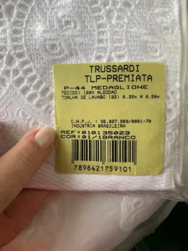TOALHA DE LAVABO TRUSSARDI MEDAGLIONE TLP-PREMIATA NOVA BRANCA