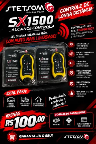 Controle de longa distância sx 1500 novo