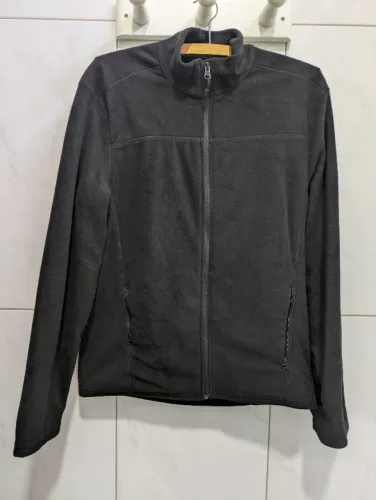Blusa Fleece Masculina de Trilha Térmica MH100 Quechua Preta